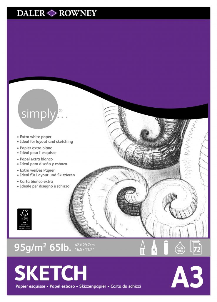 Simply - Sketch Pad - A3 - 95gsm - 72 Sheet