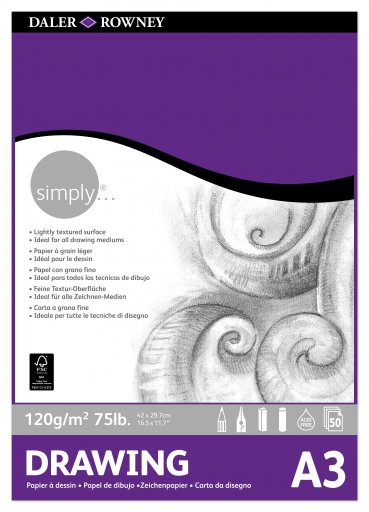 Simply - Drawing Pad - A3 - 120gsm - 50 Sheet
