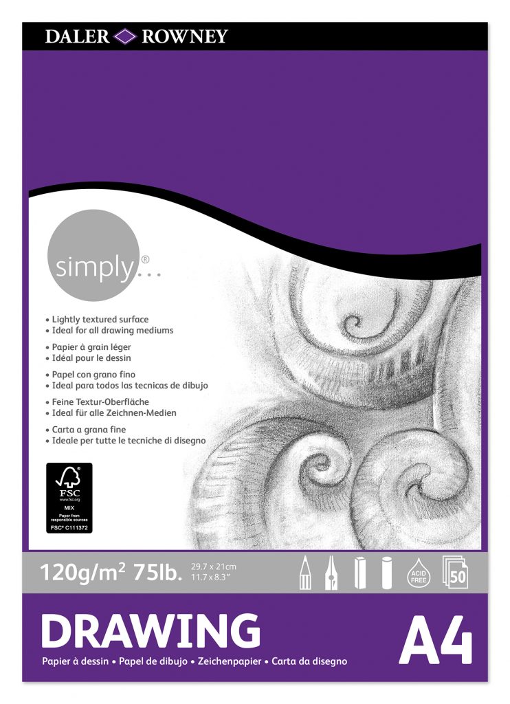 Simply - Drawing Pad - A4 - 120gsm - 50 Sheet
