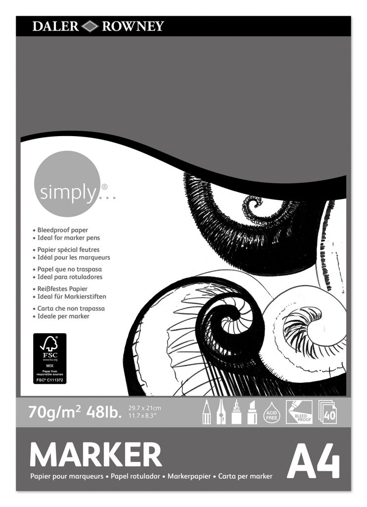Simply - Marker Pad - A4 - 70gsm - 40 Sheet