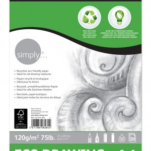Simply - ECO Drawing Pad - A4 - 120gsm - 50 Sheet