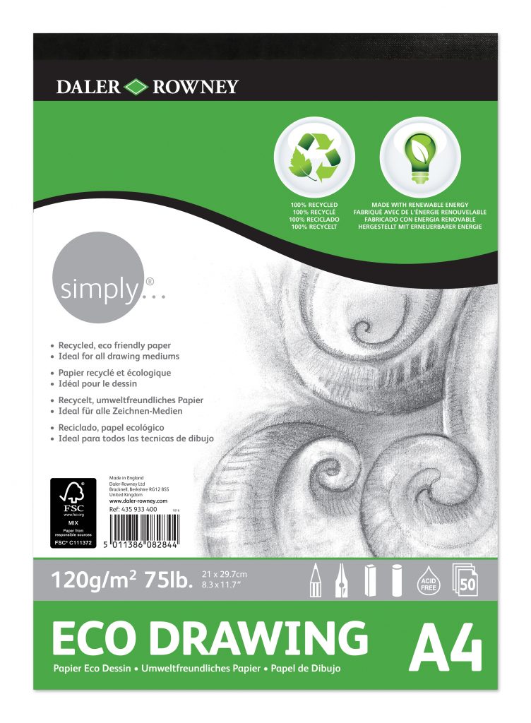 Simply - ECO Drawing Pad - A4 - 120gsm - 50 Sheet