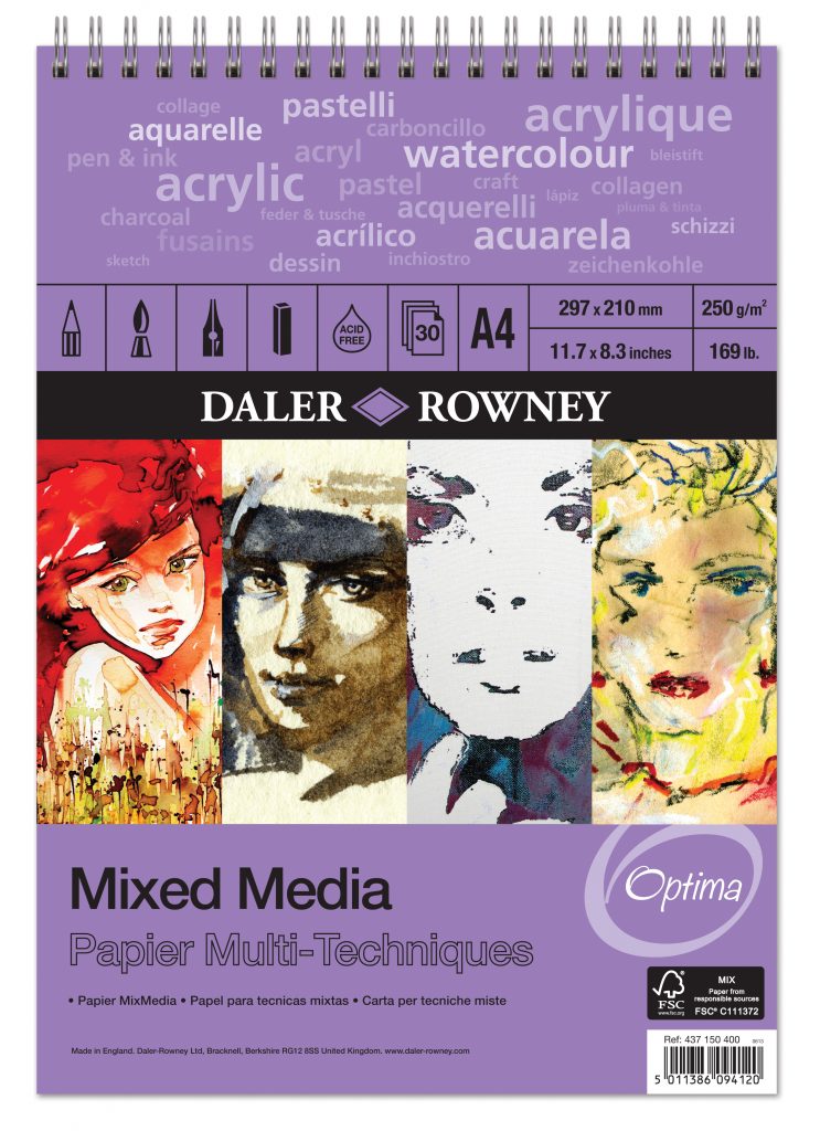 Optima - Mix Media Spiral - A4 - 250gsm - 30 Sheet