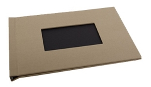 Fotospeed easybook 10x8 Landscape, Taupe Cloth | Window