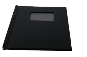 Fotospeed easybook A4 Portrait, Black Leather Effect | Window