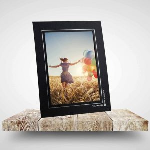 Sapphire Matt Black & Silver 10x8"