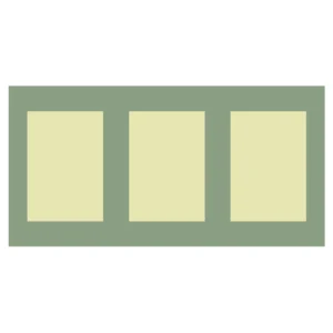 20x10" multi-aperture photo mount with 3 x 7x5" image apertures