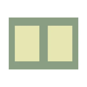 Multi-aperture mount - 10X8MA1 - 10x8" frame size with 2 apertures of 6 x 4"