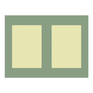 Multi-aperture photo mount for 40 x 30 frames with 2 8x6 apertures