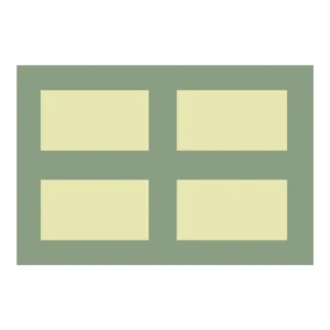 Single Multi-aperture photo mount for 16x12" frame with 4 image apertures of 6x4"