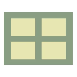 single multi-aperture photo mount for 20 x 16" frames