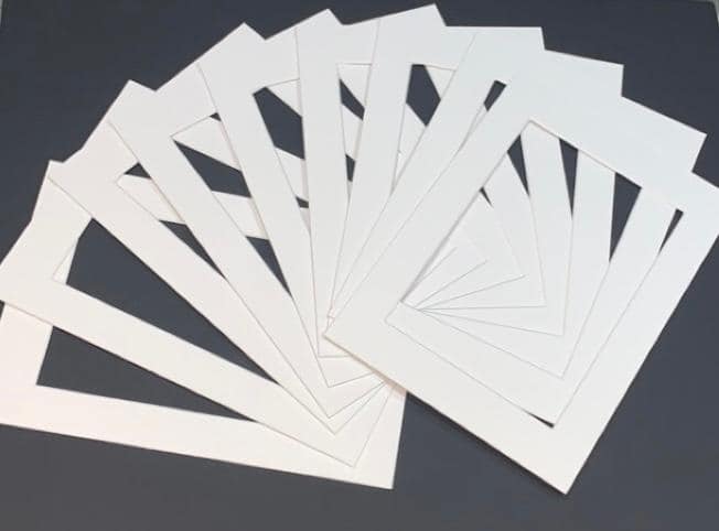 12×10 to fit 10×8 White Core Mount – Ice white – Pack of 50 – Clearance