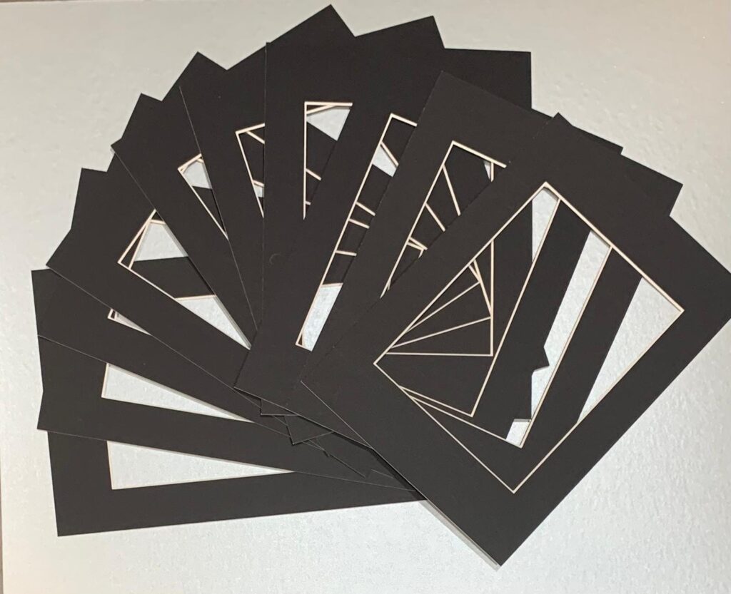 10x8 to Fit 8x6 White Core Mount - Black - Pack of 50 - Clearance (Copy)
