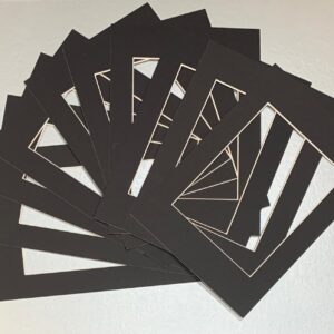 12x10 to fit 10x8 White Core Mount - Black - Pack of 50 - Clearance
