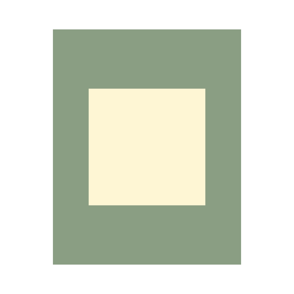 PAGB 50x40cm cream core photographic mount with 10x10" centred image aperture