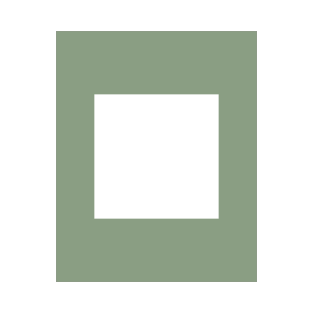 PAGB 50x40cm white core photographic mount with 10x10" centred image aperture