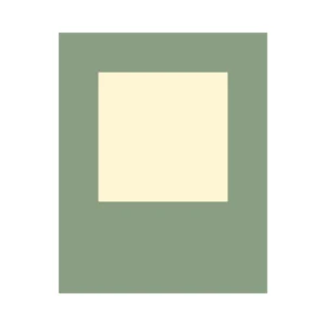 PAGB 50x40cm cream core photographic mount with 10x10" offset image aperture