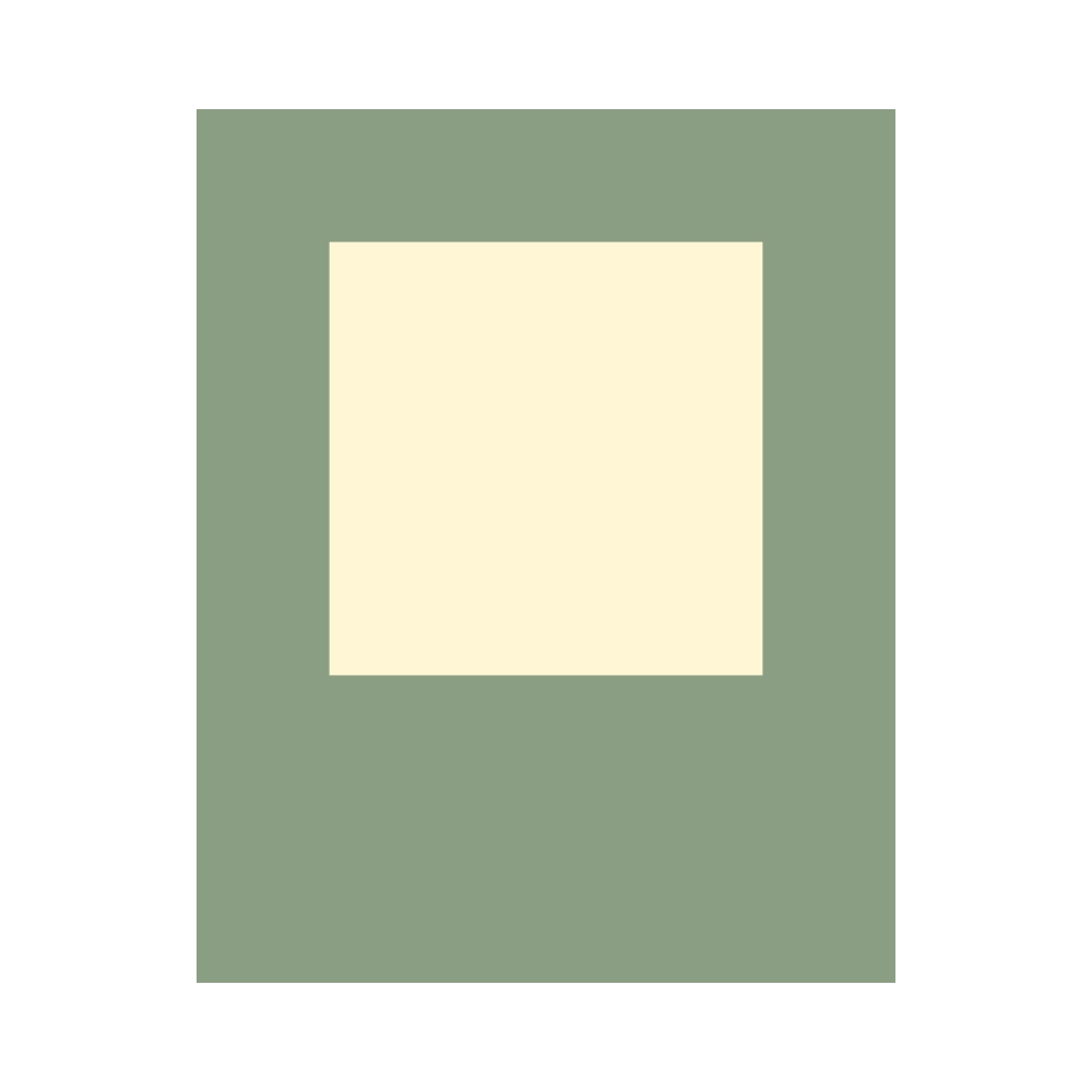 PAGB 50x40cm cream core photographic mount with 10x10" offset image aperture