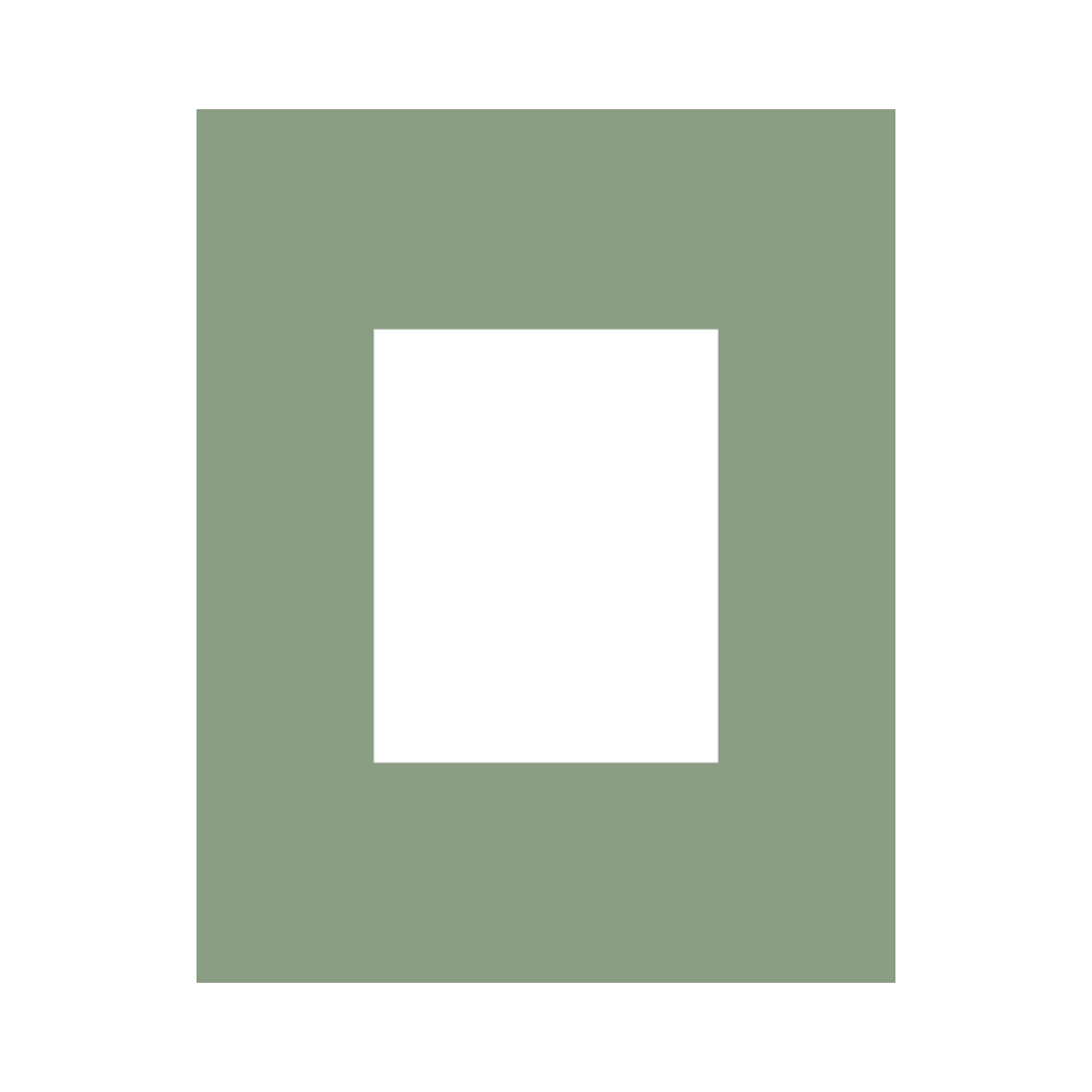 PAGB 50x40cm white core photographic mount with 10x8" centred image aperture