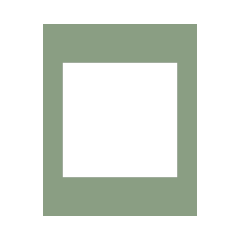 PAGB 50x40cm white core photographic mount with 12x12" centred image aperture