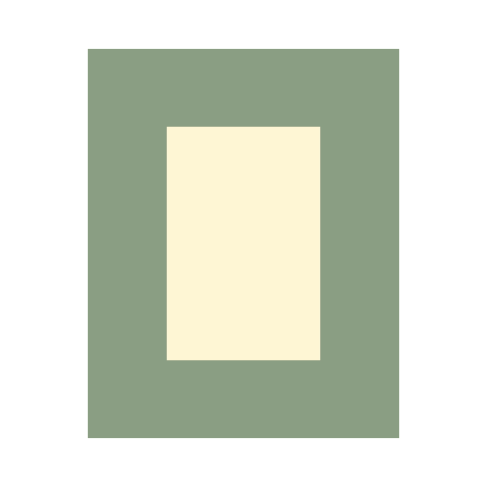 PAGB 50x40cm cream core photographic mount with 12x8" centred image aperture