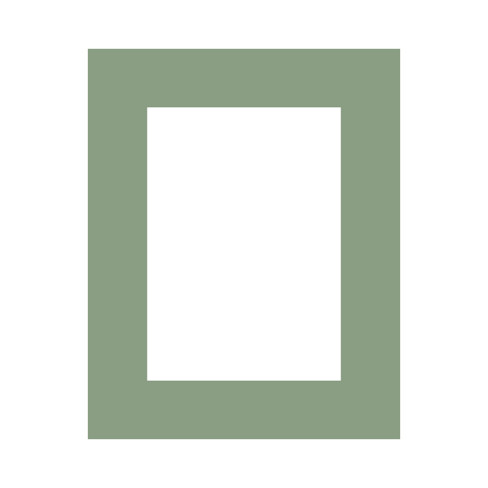 PAGB 50x40cm white core photographic mount with 14x10" centred image aperture