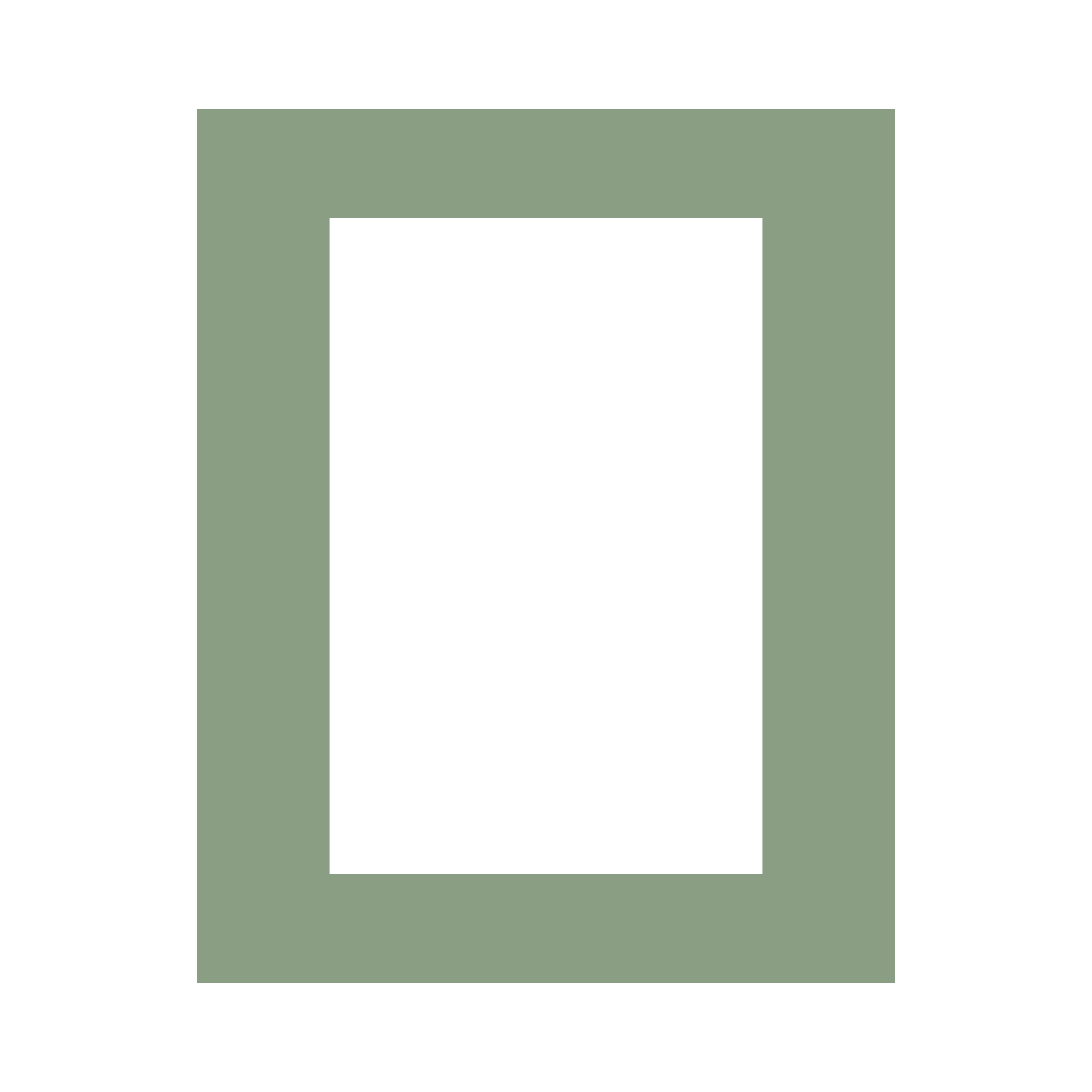 PAGB 50x40cm white core photographic mount with 15x10" centred image aperture