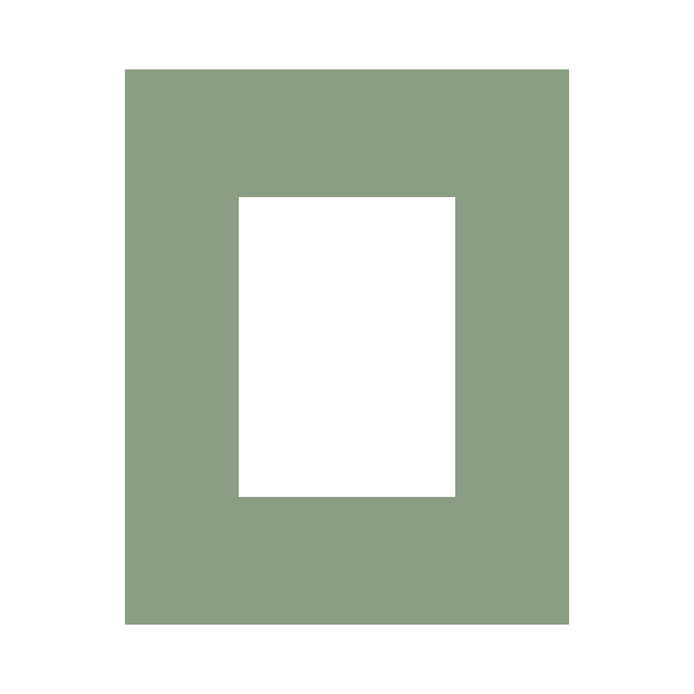 PAGB 50x40cm white core photographic mount with 27 x 19.5cm centred image aperture