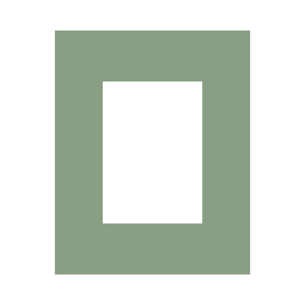 PAGB 50x40cm white core photographic mount with A4 centred image aperture