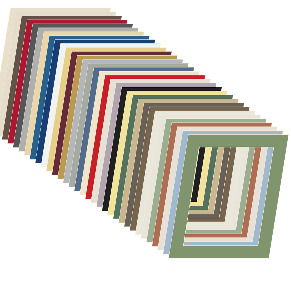 Cream core PAGB photographic mounts (50cm x 40 cm)