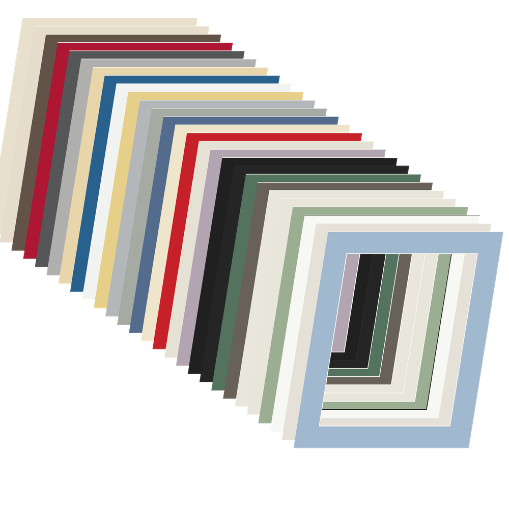 White core PAGB photographic mounts (50cm x 40 cm)